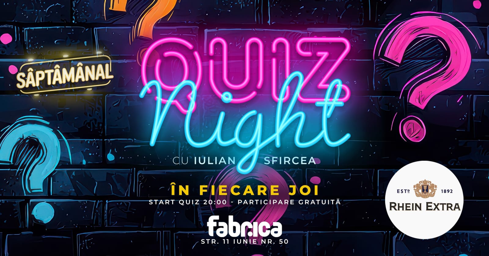Quiz Night (free, with prizes) — București